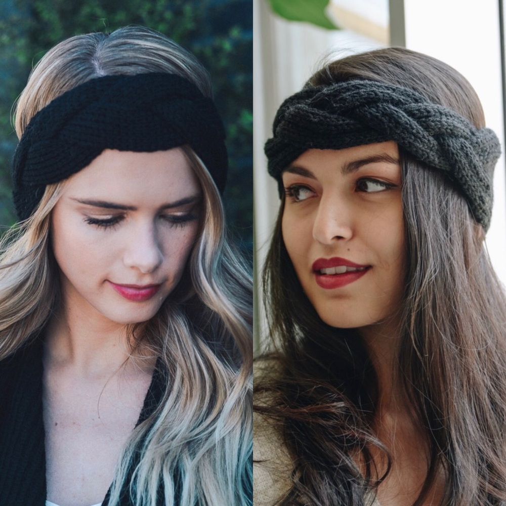 Braided Knit Headband - Picture 2 of 4